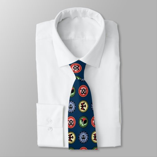 Cravate Boucliers grecs anciens : Bull, Serpent, Hawk, Oct (Attaché)