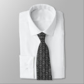 Cravate Bougie d'allumage Grille Noir & Blanc (Attaché)