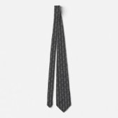 Cravate Bougie d'allumage Grille Noir & Blanc (Dos)