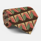 Cravate Bougies Kwanzaa Rouge noir vert Crochet (Roulé)