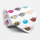 Cravate Bouilloires à thé multicolores (Roulé)