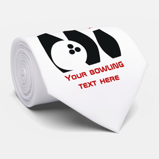 Cravate Boule de bowling et broches personnalisées (Roulé)