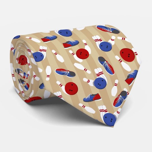 Cravate Boule de bowling, poubelles et chaussures à motifs (Roulé)