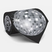 Cravate boule disco argent (Roulé)