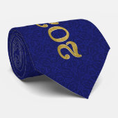 Cravate Boule d'or avec Royal Blue (Roulé)