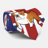 Cravate Bouledogue de l'anglais de bande dessinée d'Union (Roulé)
