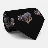 Cravate Bouledogue français en course (Roulé)