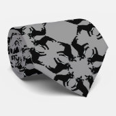 Cravate Bouledogue français noir et blanc (Roulé)