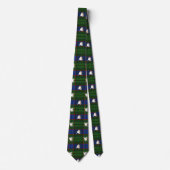 Cravate Bouledogue vert de tartan (Devant)