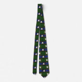 Cravate Bouledogue vert de tartan (Dos)