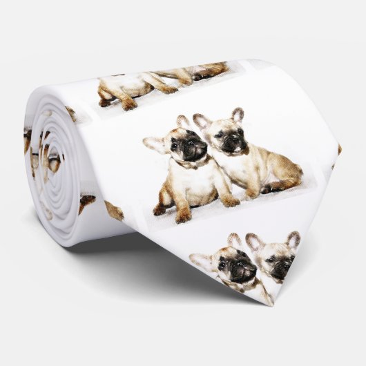 Cravate Bouledogues français (Roulé)