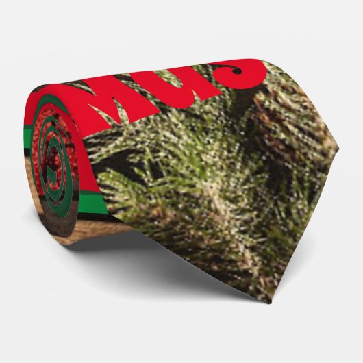 Cravate Bouledogues français Noël (Roulé)