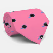 Cravate Boules à balles roses (Roulé)