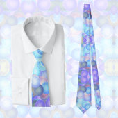 Cravate Boules disco dans les couleurs pastel arc-en-ciel