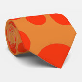 Cravate Boules orange (Roulé)