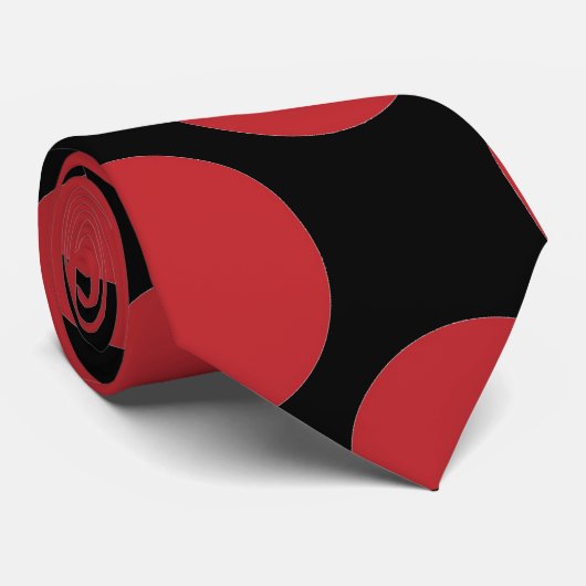 Cravate Boules rouges (Roulé)