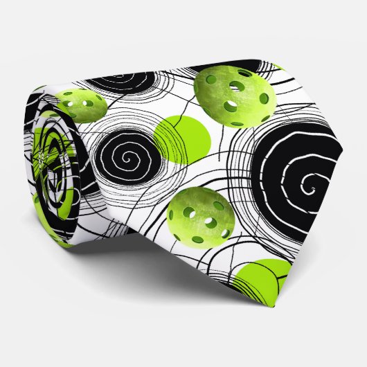 Cravate Boules vertes (Roulé)