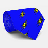 Cravate Boulon de foudre jaune électrique (Roulé)