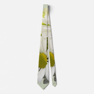 Cravate Bouquet aux teintes de blanc et de jaune