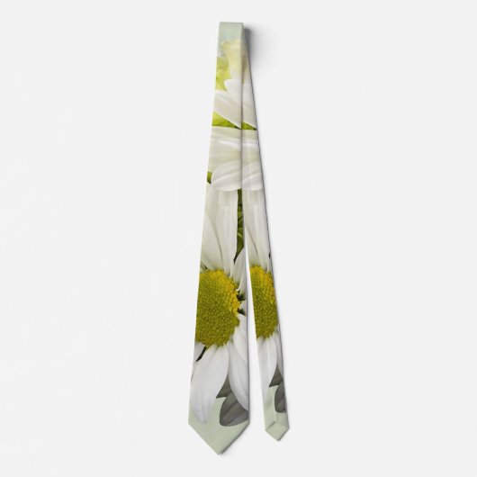 Cravate Bouquet aux teintes de blanc et de jaune (Devant)