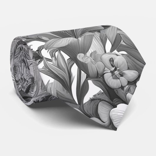 Cravate Bouquet chic de fleurs (Roulé)