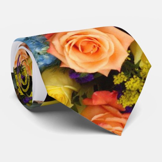 Cravate Bouquet coloré (Roulé)