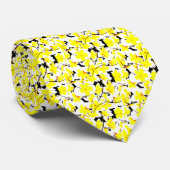 Cravate bouquet de fleurs jaunes (Roulé)