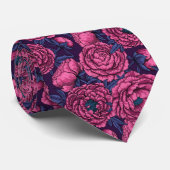 Cravate Bouquet de galets roses (Roulé)