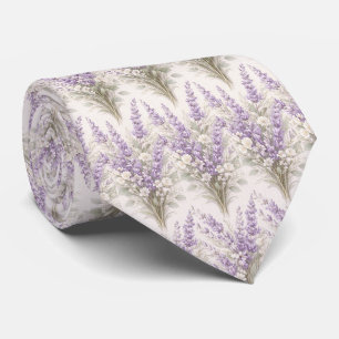 Cravate Bouquet Élégant de Lavande