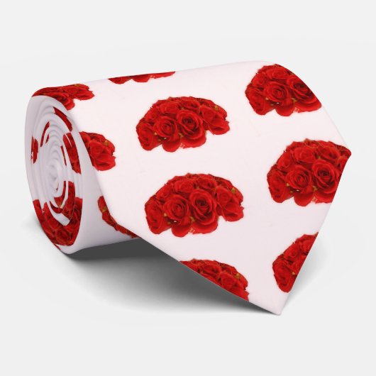 Cravate Bouquet Red Rose (Roulé)