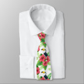 Cravate Bouquet Toucan et tropical (Attaché)