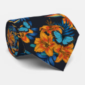 Cravate Bouquet tropical (Roulé)