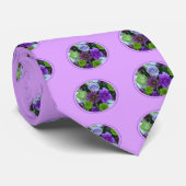 Cravate Bouquet Violet Alma en Fleurs (Roulé)