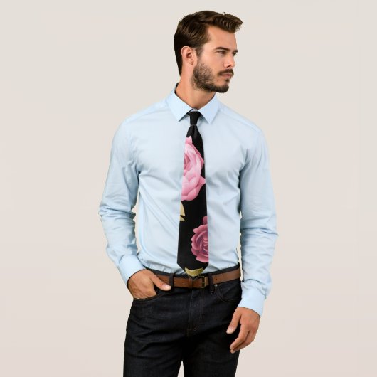 Cravate Bouquets de Roses 3 (En situation)