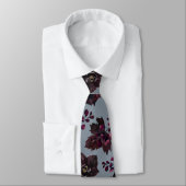 Cravate Bourgogne Bordeaux Dusty Bleu Élégant Mariage (Attaché)