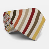 Cravate Bourgogne, Brown, moutarde, diagonale rouille (Roulé)