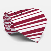 Cravate Bourgogne moderne et blanc (Roulé)