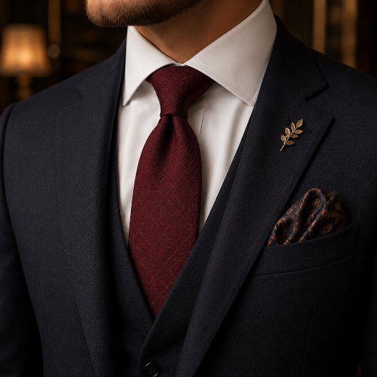 Cravate Bourgogne Quiet Luxury