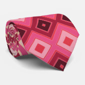 Cravate Bourgogne rose et pêche (Roulé)