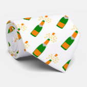 Cravate Bouteille de Champagne et liège sautant (Roulé)