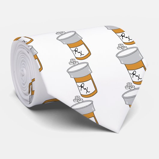 Cravate Bouteille de pilule (Roulé)