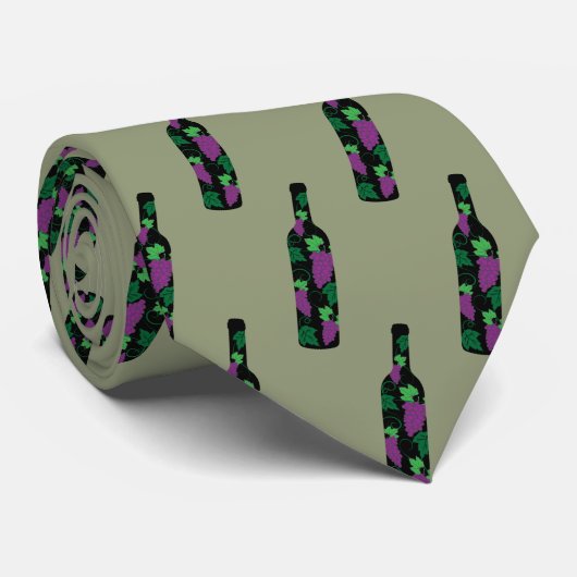 Cravate Bouteille de vin foncé (Roulé)