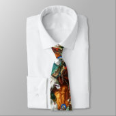 Cravate BOUTEILLE, FLEURS BLANCHES ET Floral FEUILLE VERT (Attaché)