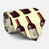 Cravate Bouteille française de vin rouge d'étiquette de (Roulé)
