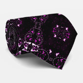 Cravate Bouteille Rocheuse Sur Satin Noir (Roulé)
