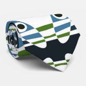 Cravate Bouton Bohème Chintz 1 Bleu Vert Pin (Roulé)