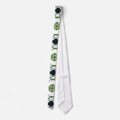 Cravate Bouton Bohème Chintz 1 Bleu Vert Pin (Dos)