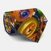 Cravate Bouton de col Psychedélique Coloré (Roulé)