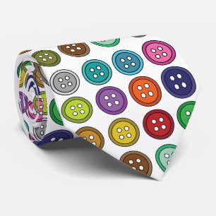 Cravate Boutons de couture colorés Mode Tailleur