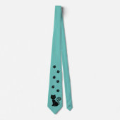 Cravate Bow Chat Turquoise (Devant)